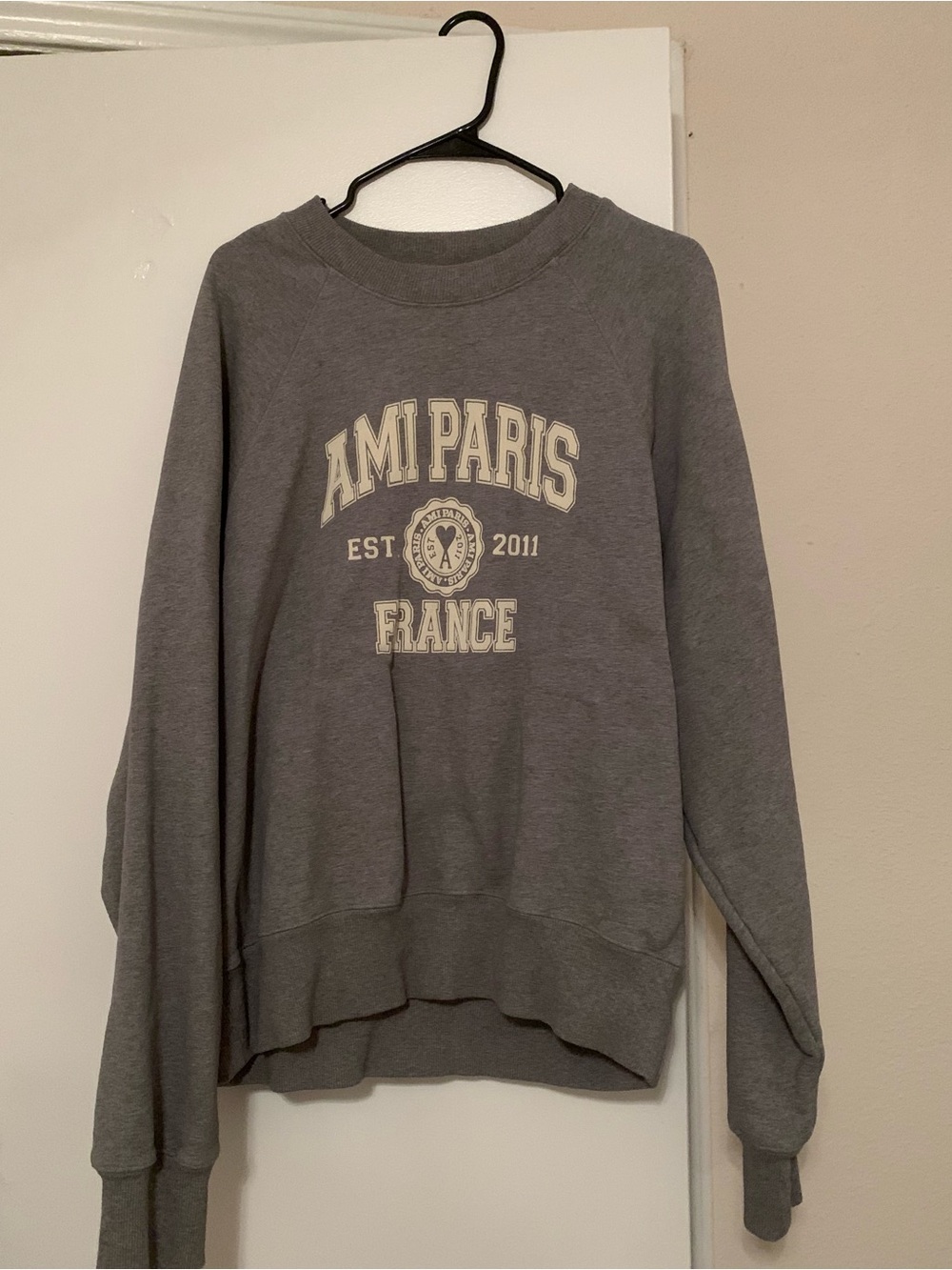 AMI Paris Alexandre Mattiussi Grey AMI Paris France Sweatshirt Unisex XL